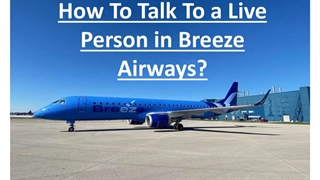 How To Talk To a Live Person in Breeze Airways - faresglob