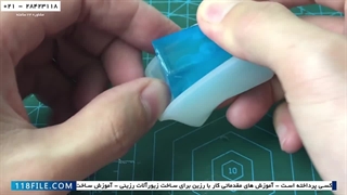 آموزش ساخت زیورآلات رزینی-انواع آموزش ساخت زیور آلات رزینی-آویزرزینی آبی طرح قو