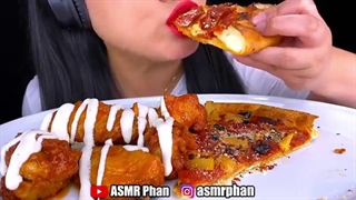 موکبانگ خوردن مرغ و پیتزا و سس مایونز