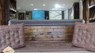 پشتی سنتی طرح سالار با رنگ زیبای گردویی