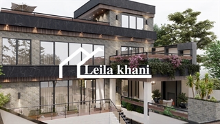 طراحی ویلای دوبلکس با هارمونی رنگی تیره