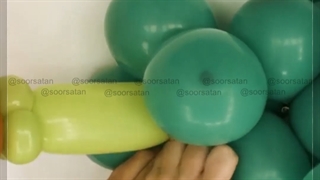 بادکنک آرایی جذاب گل قلبی