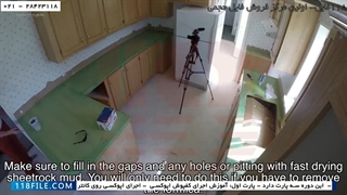 آموزش اپوکسی-آموزش اپوکسی-اپوکسی متالیک آشپزخانه