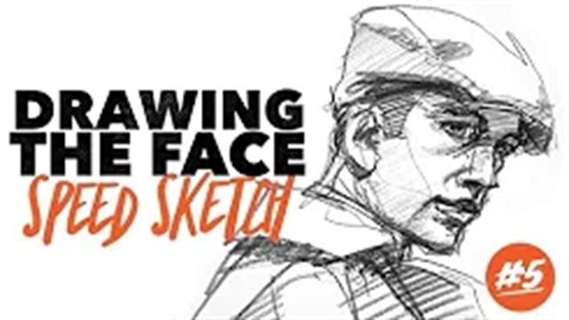 آموزش طراحی چهره یک مرد جوان با کلاه گلف