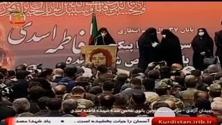 فیلم/ سخنرانی زینب سلیمانی در مراسم تشییع پیکر شهیده دفاع مقدس