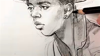 ✅ آموزش طراحی نیمرخ یک جوان سیاهپوست