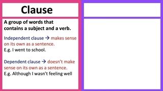CLAUSE vs PHRASE