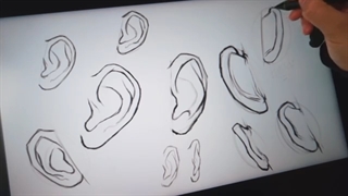 ✅ آموزش طراحی گوش انسان در زوایای مختلف