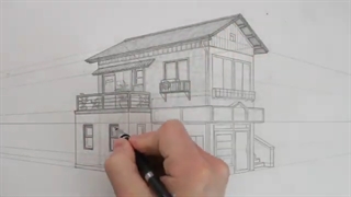 ✅ آموزش طراحی حرفه ای یک خانه با پرسپکتیو دو نقطه ای