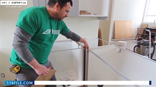 آموزش کابینت سازی - اصول کابینت سازی - نصب کابینت گوشه آشپزخانه