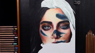 ✅ آموزش نقاشی دخترکلاغها با مدادرنگی - بخش1