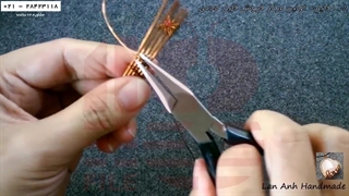 آموزش ساخت زیورآلات - آموزش گیره سر -ساخت گوشواره مسی و نگین