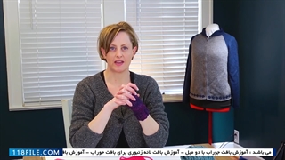 آموزش بافت جوراب با دو میل