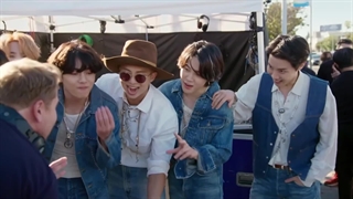 BTS Performs a Concert in the Crosswalk. پشت صحنه ی اجرای خیابونی بی تی اس در برنامه جیمز کوردن