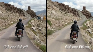 Google Pixel 2 Motorcycle Video Stabilization Side by Side