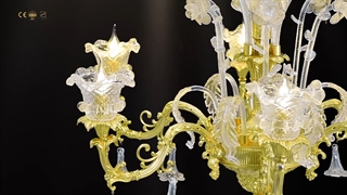 لوستر بسیار لاکچری با روکش طلا کد6704