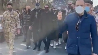 مراسم خاکسپاری پدر بهرام رادان