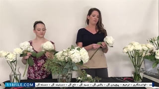 آموزش دسته گل عروس - دسته گل ارکیده -( گل آرایی گل طبیعی در داخل سبد)