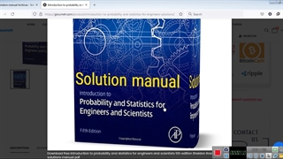 Introduction to probability and statistics for engineers and scientists 5th edition Ross solutions manual
