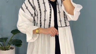 مانتو گلدوزی بابوس مجلسی بهاره